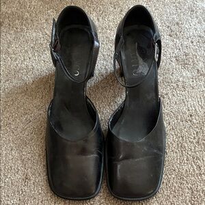 Franco Sarto Elegant Black Ankle Strap Heels